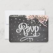 シャルボードピンクハートリーフツリーRSVP 出欠カード (裏面)