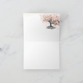 シャルボードピンクハートリーフ折り畳みサンキューカード サンキューカード (内部)