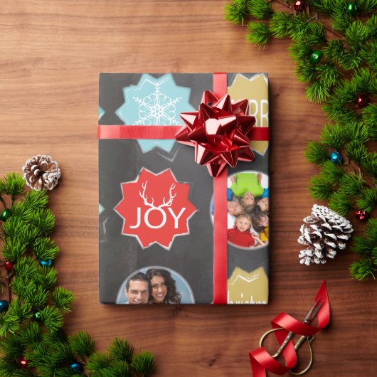 シャルボードファミリー写真クリスマストナカイ ラッピングペーパー (クリスマスギフト)
