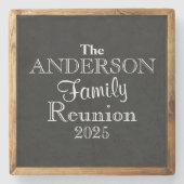 シャルボードファミリー懇親会タイポグラフィの好意 ストーンコースター (正面)