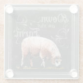 シャルボードファーム | Down on the Farm Sheep ガラスコースター (裏面)