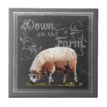 シャルボードファーム | Down on the Farm Sheep タイル<br><div class="desc">Chalkboard Farm Animals Artist: Redstreake</div>