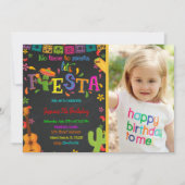 シャルボードフィエスタ誕生日招待状と写真 招待状 (正面)