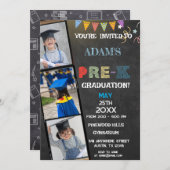 シャルボードフォトプリスクール卒業 招待状 (正面/裏面)