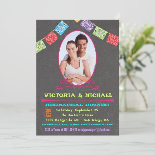 シャルボードフォトメキシコフィエスタリハーサルディナー 招待状 (スタンド正面)