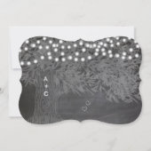 シャルボードフォレストロマンチックツリー結婚式招待状 招待状 (裏面)