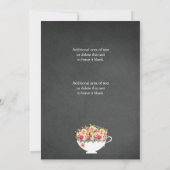 シャルボードフラワーティーカップブライダルシャワー招待 招待状 (裏面)