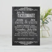 シャルボードフレームフローリッシュ結婚式招待状 招待状 (スタンド正面)