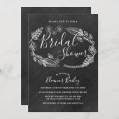 シャルボードフローラカントリーブライダルシャワー 招待状 (正面/裏面)