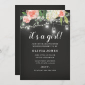 シャルボードフローラバックヤードベビーシャワー招待状 招待状 (正面/裏面)