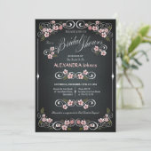 シャルボードフローラブライダルシャワーシックヴィンテージ 招待状 (スタンド正面)