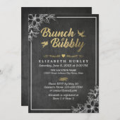 シャルボードフローラブランチ&バブリーブライダルシャワー 招待状 (正面/裏面)