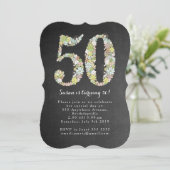 シャルボードフローラ50thバースデーパーティー招待状 招待状 (スタンド正面)