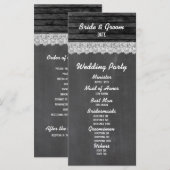 シャルボードブラックウッド結婚式 プログラム (正面/裏面)