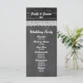 シャルボードブラックウッド結婚式 プログラム (スタンド正面)