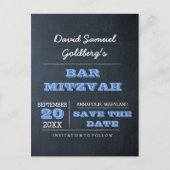 シャルボードブルーバー(ユダヤ教の)バル・ミツバー保存日 案内ポストカード (正面)