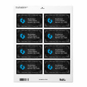 シャルボードブルー足ベビーシャワー住所 シール (フルシート)