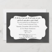 シャルボードホリデークッキースワップパーティの招待状 招待状 (裏面)