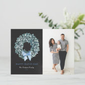 シャルボードホワイトベリーリースハッピーハヌッカフォト シーズンカード (スタンド正面)