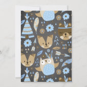 シャルボードボーイズワイルドワンベイビーシャワー招待状 招待状 (裏面)