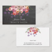 シャルボードボーエレガントホトレンディー水彩フローラ 名刺 (正面/裏面)