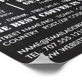 シャルボードマグアイコン、バリスタ、カフェ、コーヒーハウス ポスター (角)