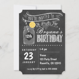 シャルボードメイスンジャーバースデーパーティ招待状 招待状