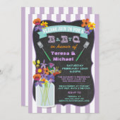 シャルボードメイスンジャーベビーQシャワー招待状 招待状 (正面/裏面)