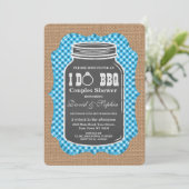 シャルボードメイスンジャールバーラップI DO BBQ招待状 招待状 (スタンド正面)