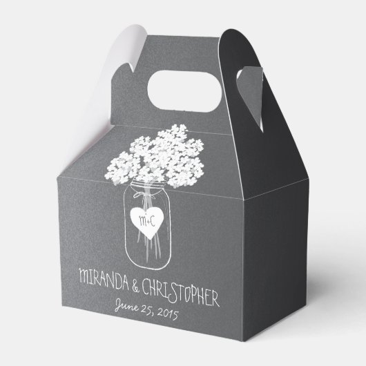 シャルボードメイスンジャールフローラパーソナライズされたビーフボックス フェイバーボックス (正面サイド)