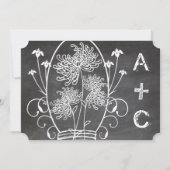 シャルボードメイスンジャーヴィンテージタイポグラフィ招待状 招待状 (裏面)