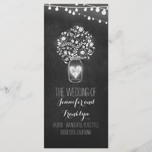 シャルボードメイスンジャー結婚式 プログラム (正面)