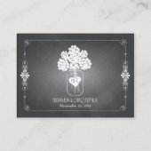 シャルボードメイスン結婚ジャーの座席座席表 プレイスカード (裏面)