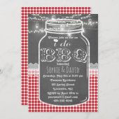 シャルボードメイソンジャールオールドウッドI do BBQ招待状 招待状 (正面/裏面)