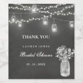 シャルボードメイソンジャールブライダルシャワーワインラベル ワインラベル (シングルラベル)