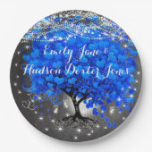 シャルボードメイソンジャールブルーハートリーフホタル ペーパープレート (正面)