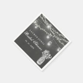 シャルボードメイソンジャールライトブライダルシャワーナプキン スタンダードカクテルナプキン (角)