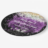 シャルボードメイソンジャール超バイオレットハートリーフツリー ペーパープレート (アングル)