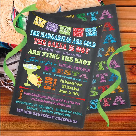 シャルボードメキシカンフィエスタブライダルシャワー 招待状