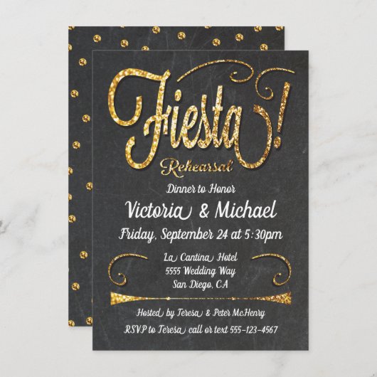 シャルボードメキシカンフィエスタリハーサルディナー 招待状 (正面/裏面)