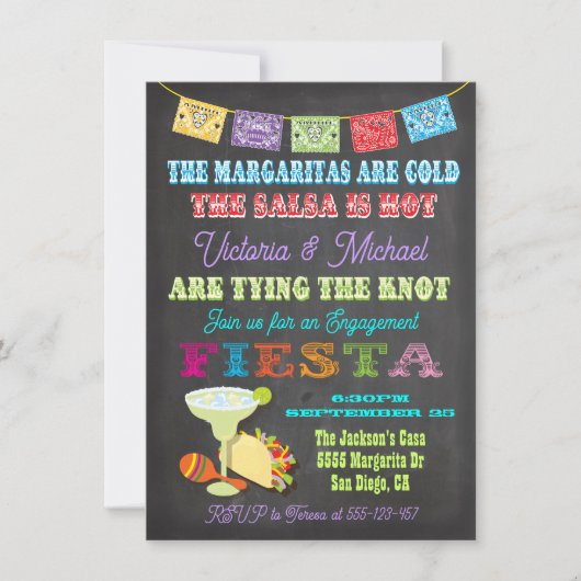 シャルボードメキシカンフィエスタリハーサルディナー 招待状 (正面)