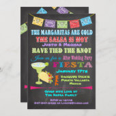 シャルボードメキシカンフェスタ後結婚式の招待 招待状 (正面/裏面)