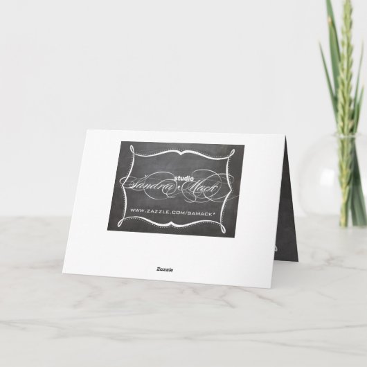 シャルボードメリークリスマスファミリーフォトカード シーズンカード (裏面)