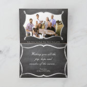 シャルボードメリークリスマスファミリーフォトカード シーズンカード (内部)