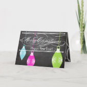 シャルボードメリークリスマスファミリーフォトカード シーズンカード (正面)