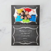 シャルボードメリークリスマスファミリーフォトカード シーズンカード (内部)