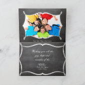 シャルボードメリークリスマスファミリーフォトカード シーズンカード (内部)