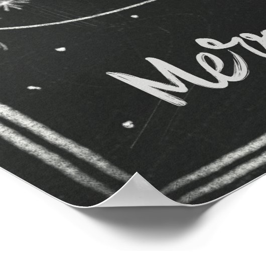 シャルボードメリークリスマスフォトフレーム ポスター (角)