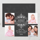 シャルボードメリークリスマスホリデーフォトカード シーズンカード (正面/裏面)