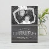 シャルボードメリークリスマスホリデーレターカード シーズンカード (スタンド正面)